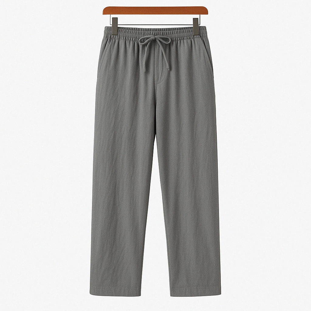 Men's Drawstring Waist Relaxed Fit Trousers