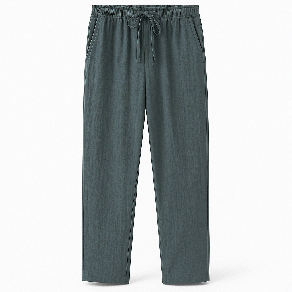 Men's Drawstring Waist Relaxed Fit Trousers