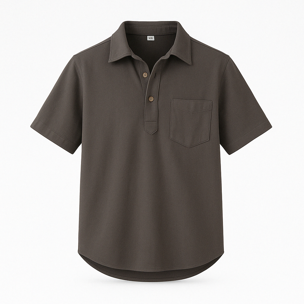 Men's Short-Sleeve Polo Shirt with Chest Pocket
