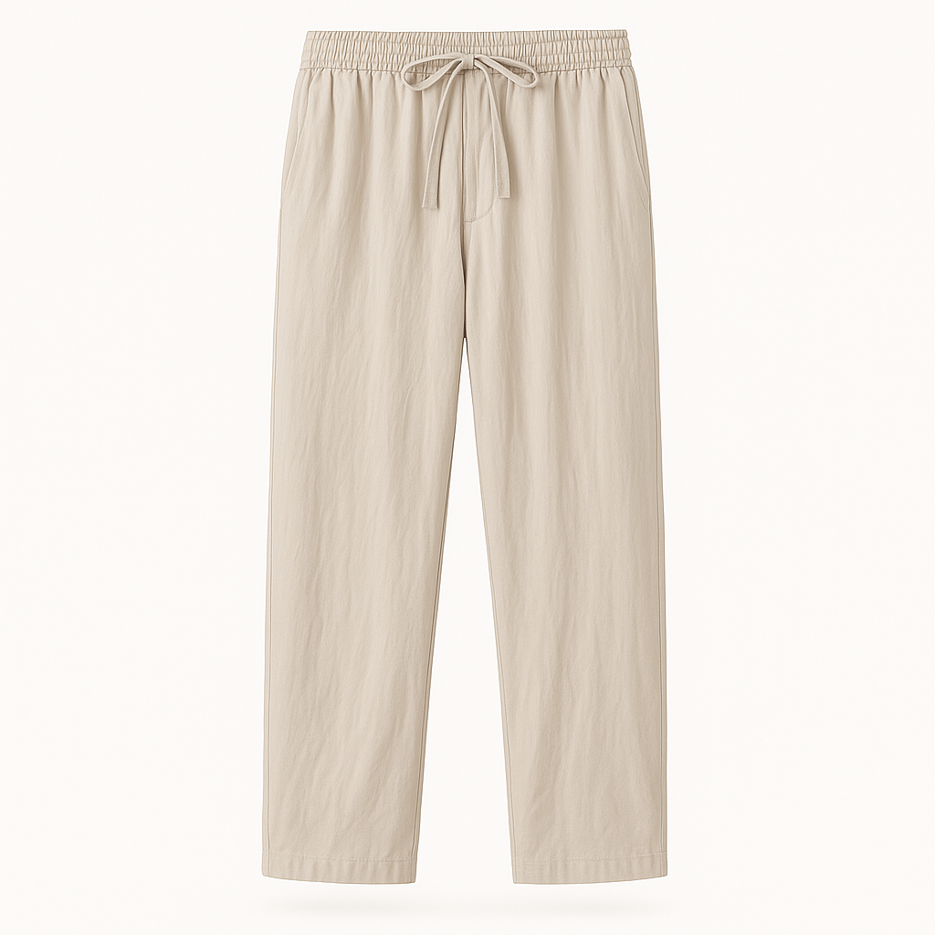 Men's Drawstring Waist Relaxed Fit Trousers