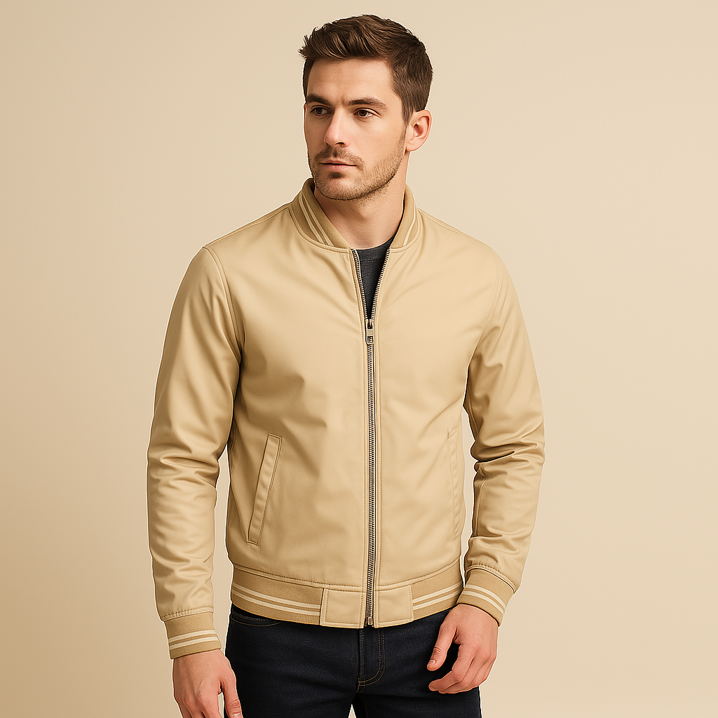 Men's Zip-Up Bomber Jacket
